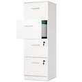 Meuble de rangement vertical verrouillable à 4 tiroirs de 130 cm de haut pour bureau à domicile
