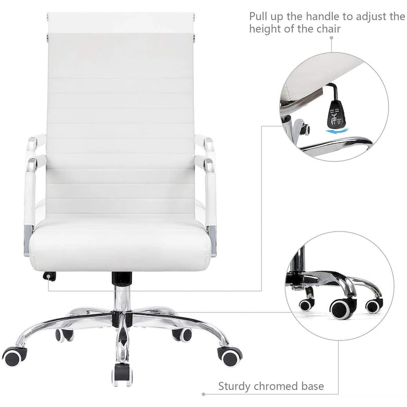 Chaise de bureau nervurée pour ordinateur