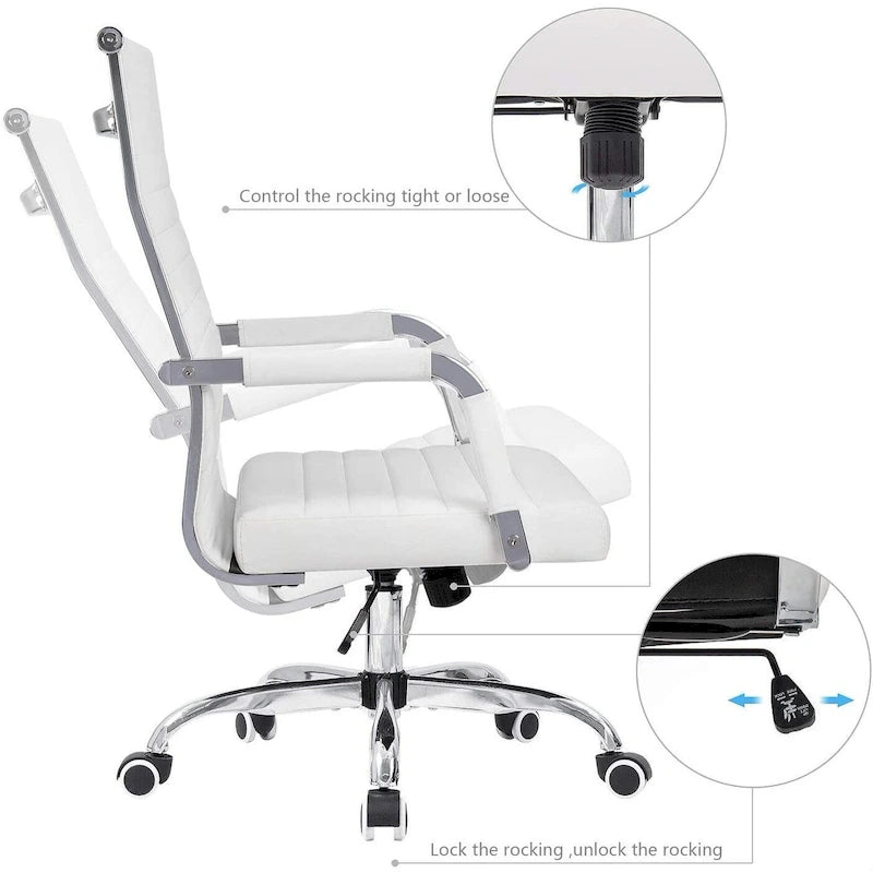 Chaise de bureau nervurée pour ordinateur