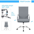 Chaise de bureau nervurée pour ordinateur