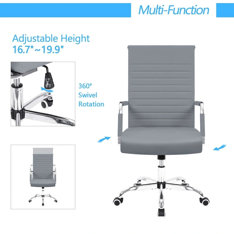 Chaise de bureau nervurée pour ordinateur