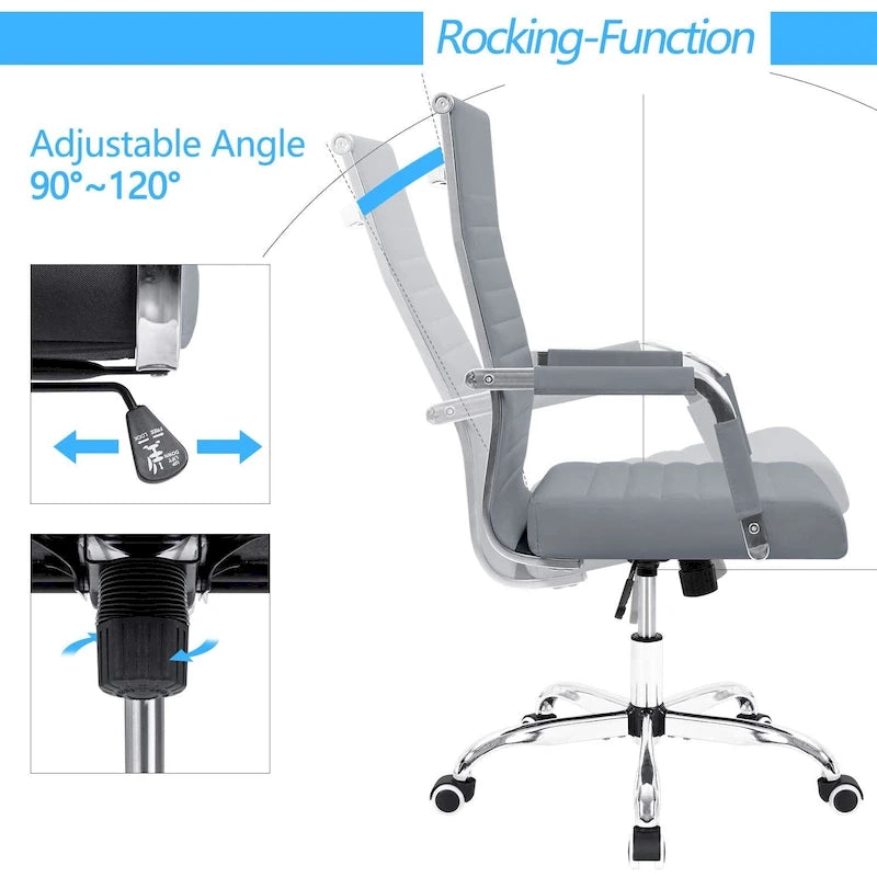 Chaise de bureau nervurée pour ordinateur