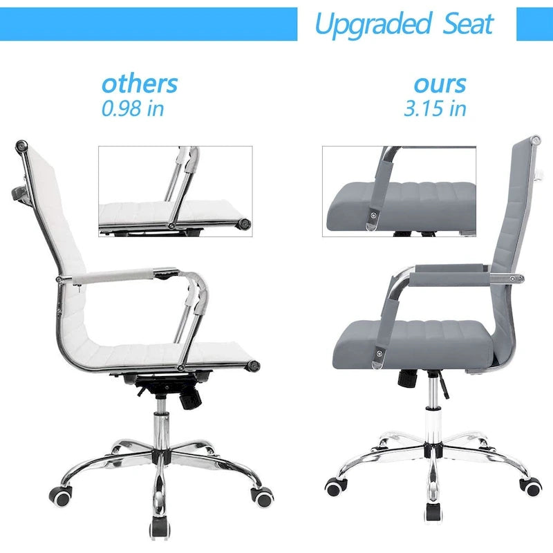 Chaise de bureau nervurée pour ordinateur