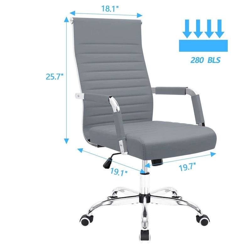 Chaise de bureau nervurée pour ordinateur