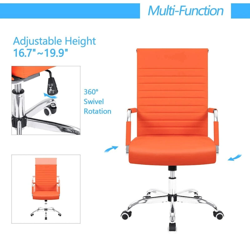 Chaise de bureau nervurée pour ordinateur