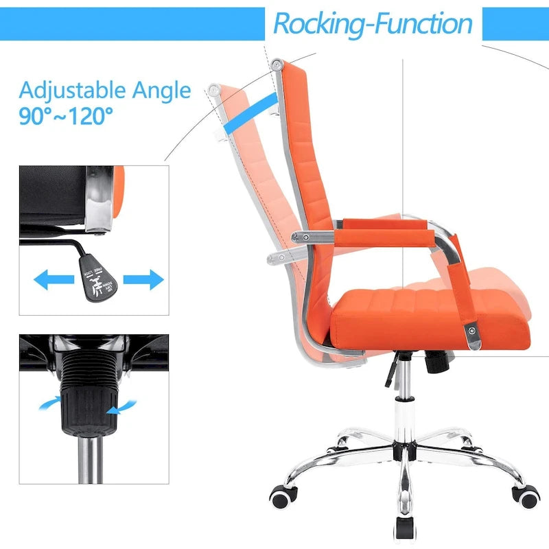 Chaise de bureau nervurée pour ordinateur