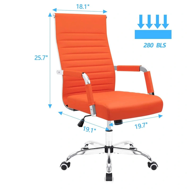 Chaise de bureau nervurée pour ordinateur