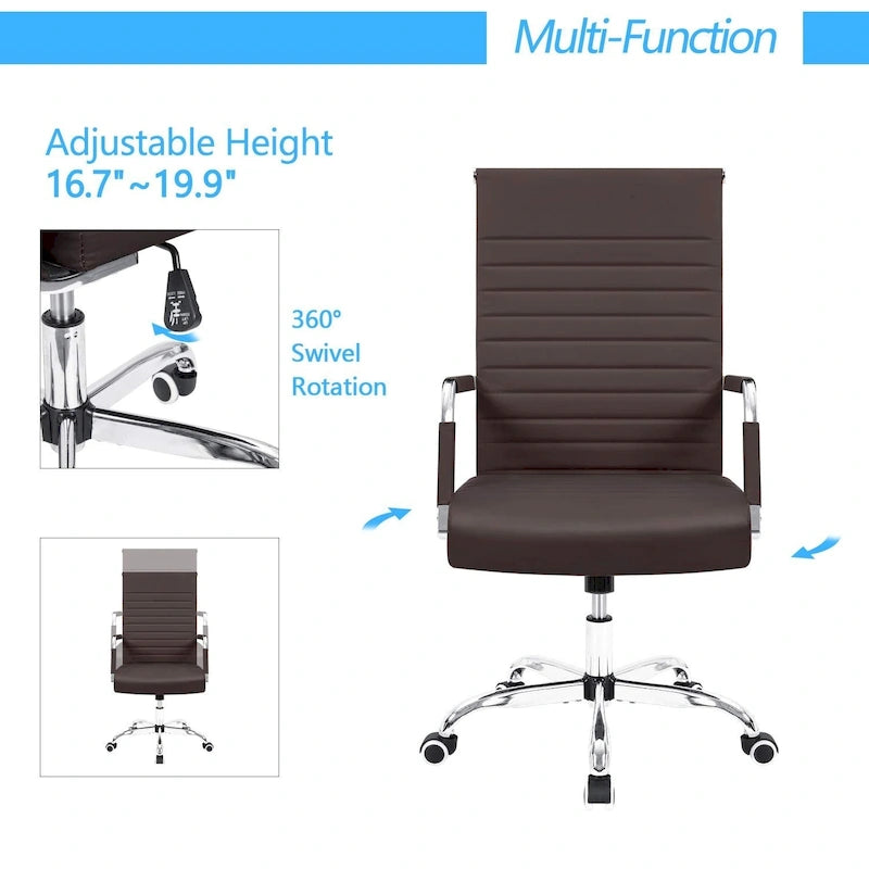 Chaise de bureau nervurée pour ordinateur