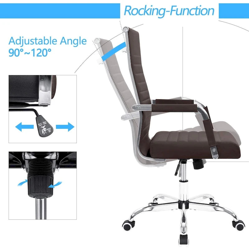 Chaise de bureau nervurée pour ordinateur