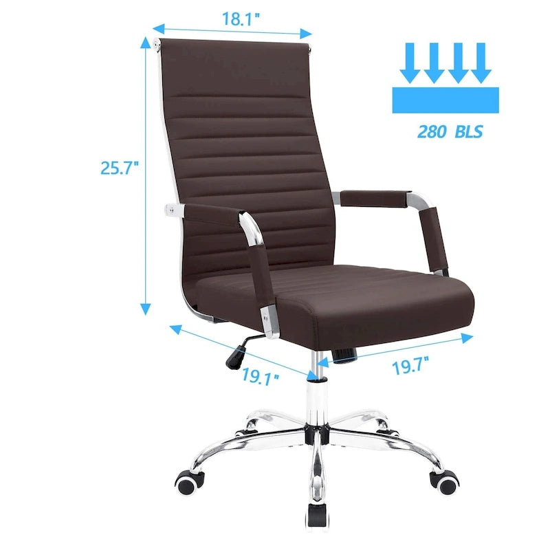 Chaise de bureau nervurée pour ordinateur