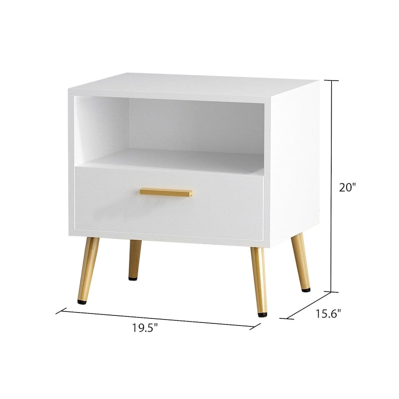 Table de chevet moderne à 1 tiroir