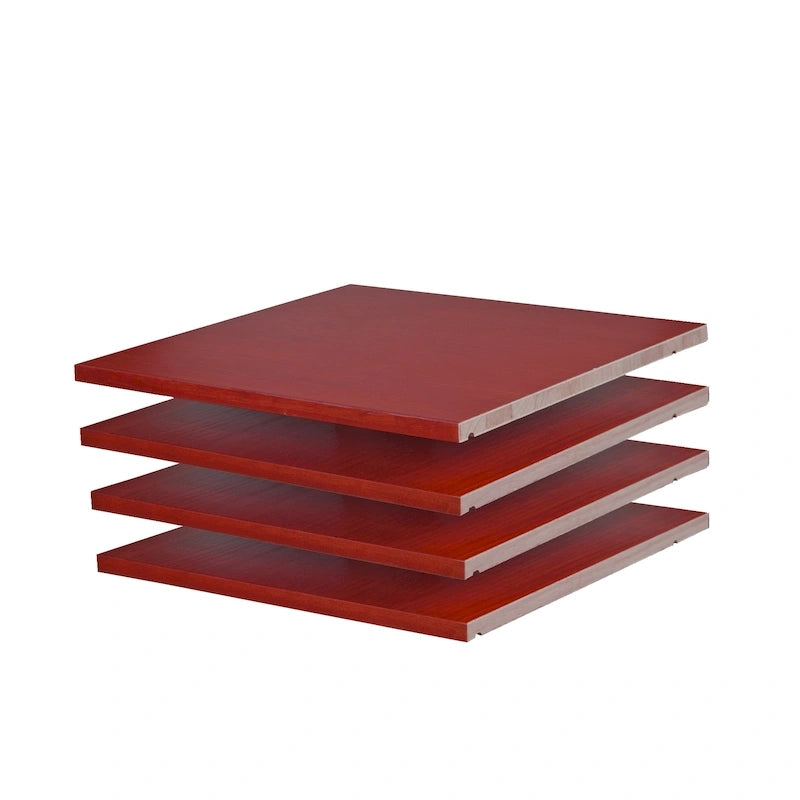Lot de 4 petites étagères 100% bois massif pour armoires de garde-robe familiale