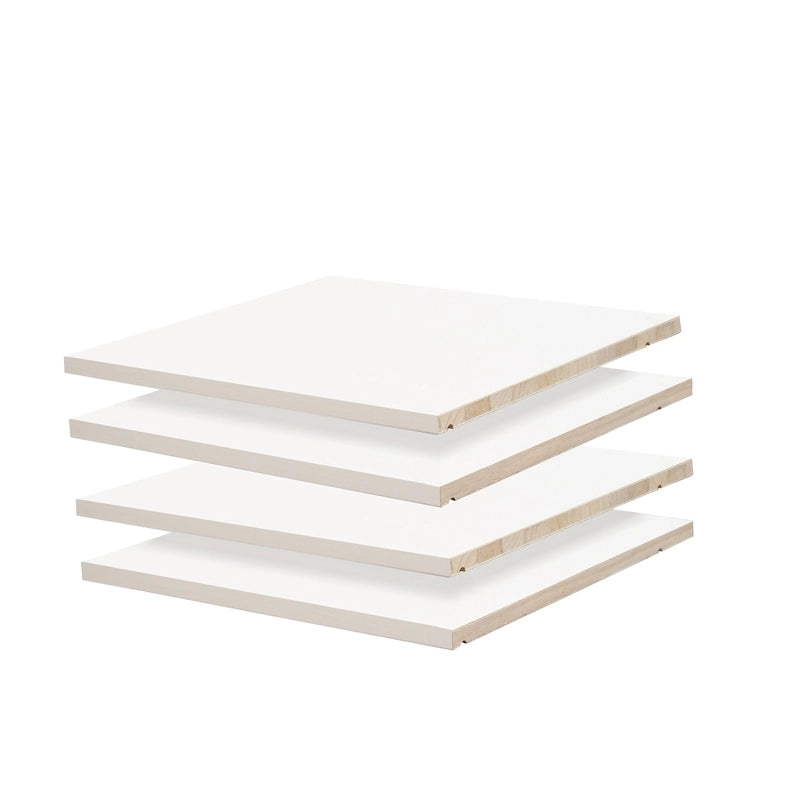 Lot de 4 petites étagères 100% bois massif pour armoires de garde-robe familiale