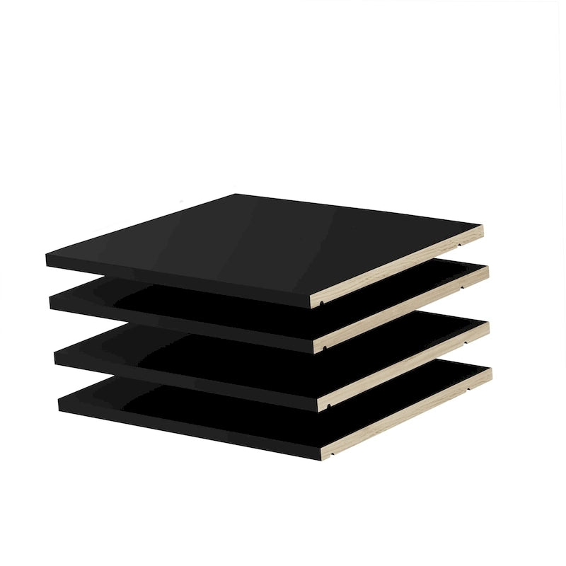 Lot de 4 petites étagères 100% bois massif pour armoires de garde-robe familiale