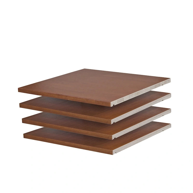 Lot de 4 petites étagères 100% bois massif pour armoires de garde-robe familiale