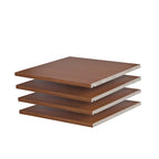Lot de 4 petites étagères 100% bois massif pour armoires de garde-robe familiale