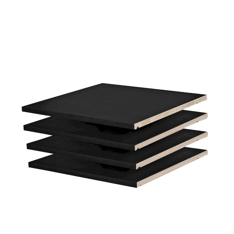 Lot de 4 petites étagères 100% bois massif pour armoires de garde-robe familiale