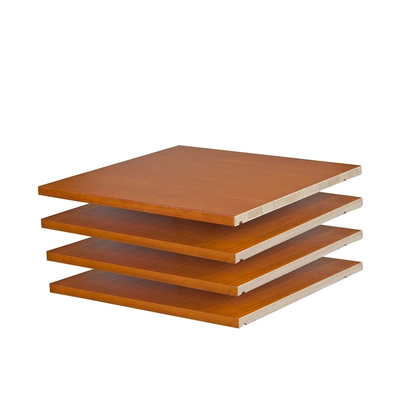 Lot de 4 petites étagères 100% bois massif pour armoires de garde-robe familiale