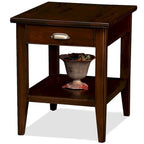 10507 Table d'appoint à un tiroir avec étagère, Merisier chocolat