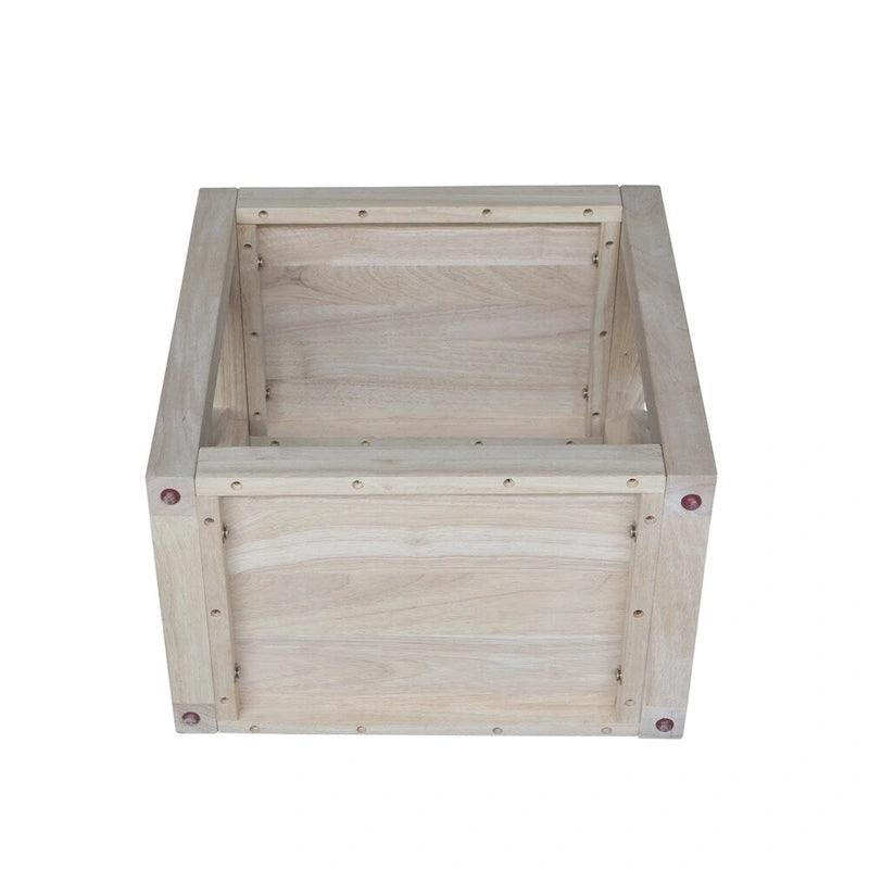 Table d'appoint étroite en bois massif non fini