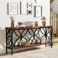 Table de canapé longue de 70,9 pouces, console industrielle - 70,9 L 11,8 P 31,9 H