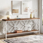 Table de canapé longue de 70,9 pouces, console industrielle - 70,9 L 11,8 P 31,9 H