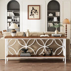 Table de canapé longue de 70,9 pouces, console industrielle - 70,9 L 11,8 P 31,9 H