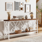 Table de canapé longue de 70,9 pouces, console industrielle - 70,9 L 11,8 P 31,9 H