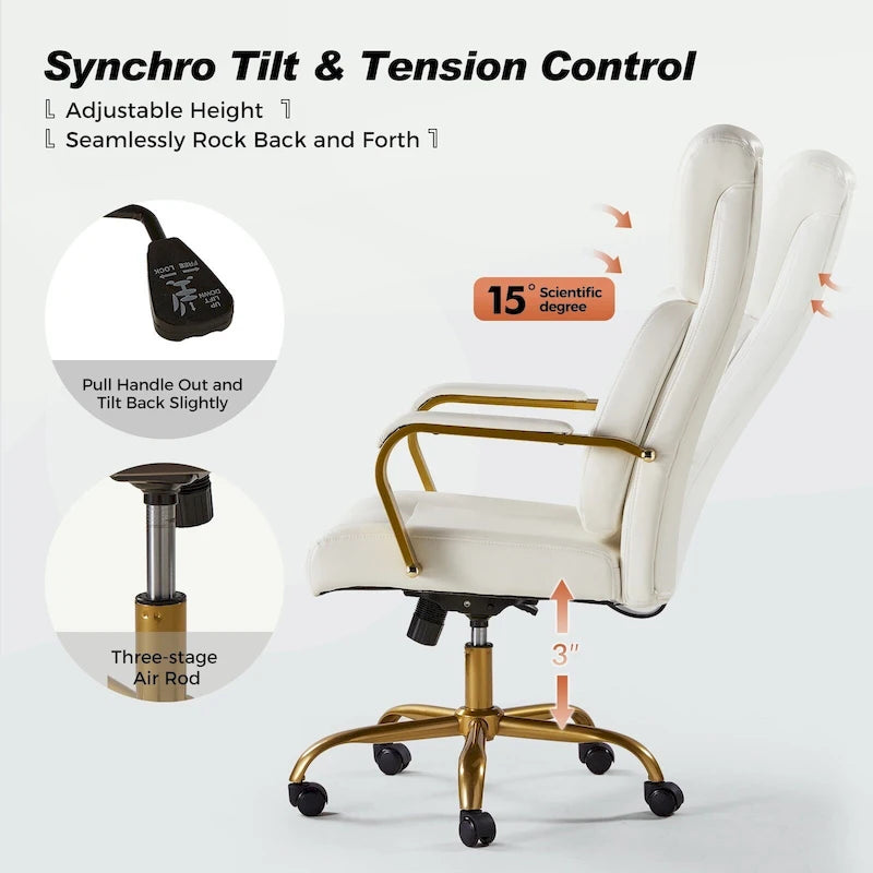 Chaise de bureau ergonomique avec support lombaire
