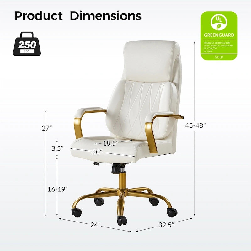 Chaise de bureau ergonomique avec support lombaire