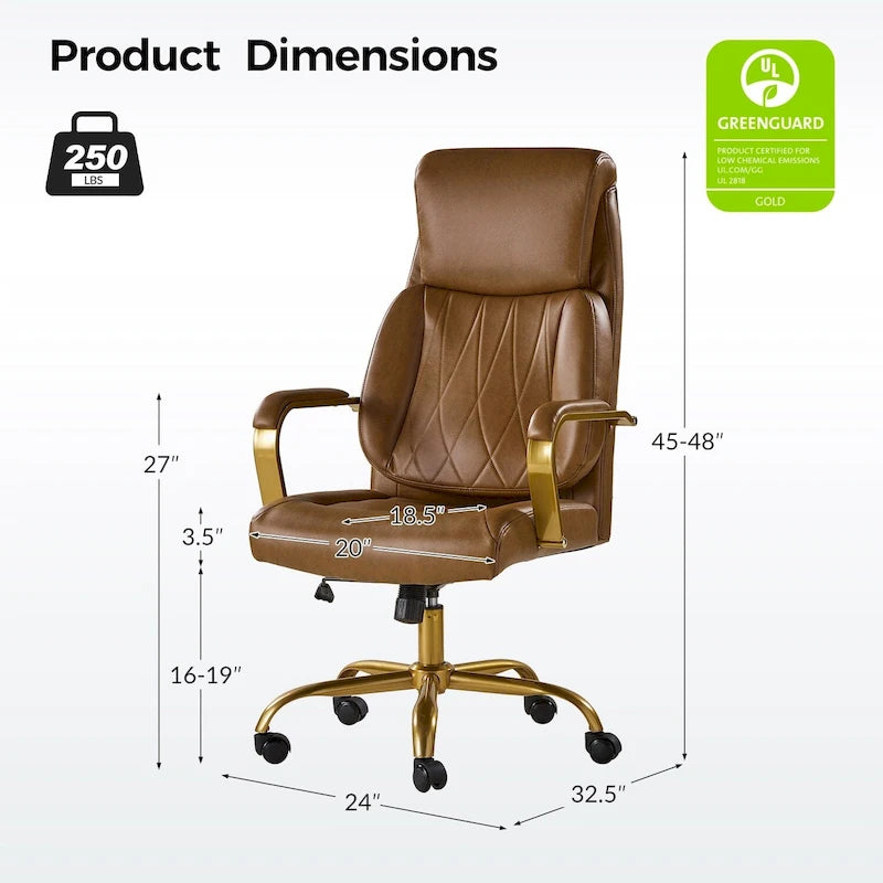 Chaise de bureau ergonomique avec support lombaire