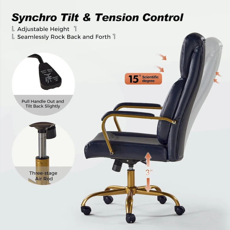 Chaise de bureau ergonomique avec support lombaire