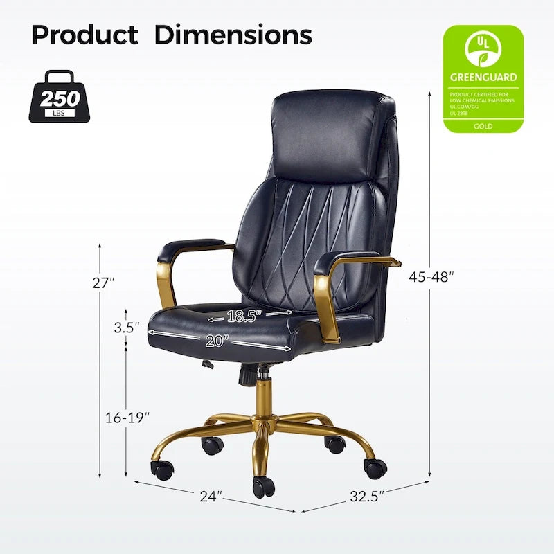 Chaise de bureau ergonomique avec support lombaire