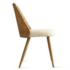 Chaise de salle à manger tapissée en tissu (lot de 4)