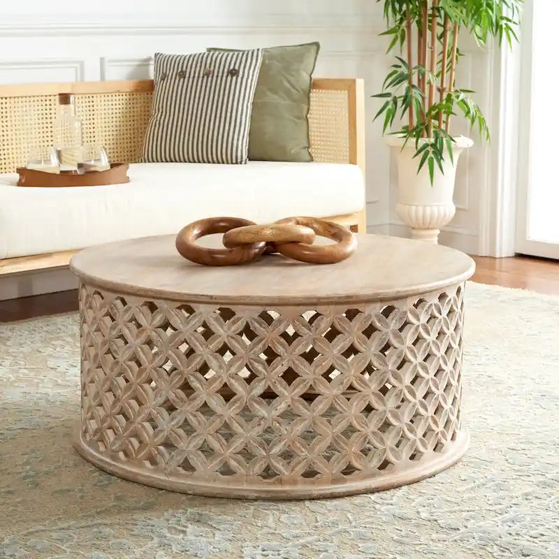 Table basse ronde - 35 L x 35 P x 16 H - 35Lx35Px16H