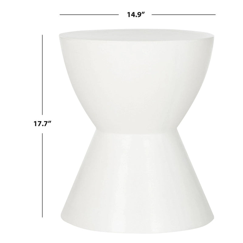 Table d'appoint en béton pour l'intérieur et l'extérieur – 14.9 x 14.9 x 17.7 – 15Px15Lx18H