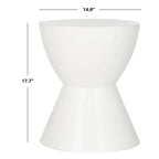 Table d'appoint en béton pour l'intérieur et l'extérieur – 14.9 x 14.9 x 17.7 – 15Px15Lx18H