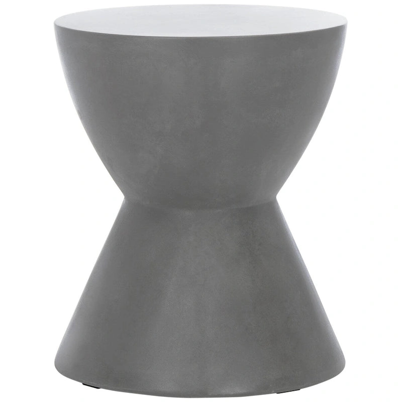 Table d'appoint en béton pour l'intérieur et l'extérieur – 14.9 x 14.9 x 17.7 – 15Px15Lx18H