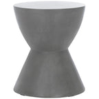 Table d'appoint en béton pour l'intérieur et l'extérieur – 14.9 x 14.9 x 17.7 – 15Px15Lx18H