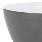Table d'appoint en béton pour l'intérieur et l'extérieur – 14.9 x 14.9 x 17.7 – 15Px15Lx18H