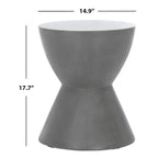 Table d'appoint en béton pour l'intérieur et l'extérieur – 14.9 x 14.9 x 17.7 – 15Px15Lx18H