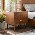 Ensemble de chambre trois pièces bas de gamme en bouclette, style Mid-century, avec tête de lit capitonnée