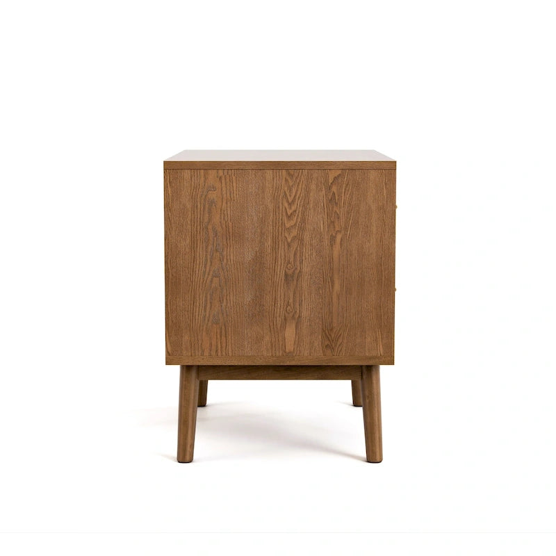 Ensemble de chambre trois pièces bas de gamme en bouclette, style Mid-century, avec tête de lit capitonnée