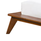 Ensemble de chambre trois pièces bas de gamme en bouclette, style Mid-century, avec tête de lit capitonnée