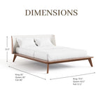 Ensemble de chambre trois pièces bas de gamme en bouclette, style Mid-century, avec tête de lit capitonnée