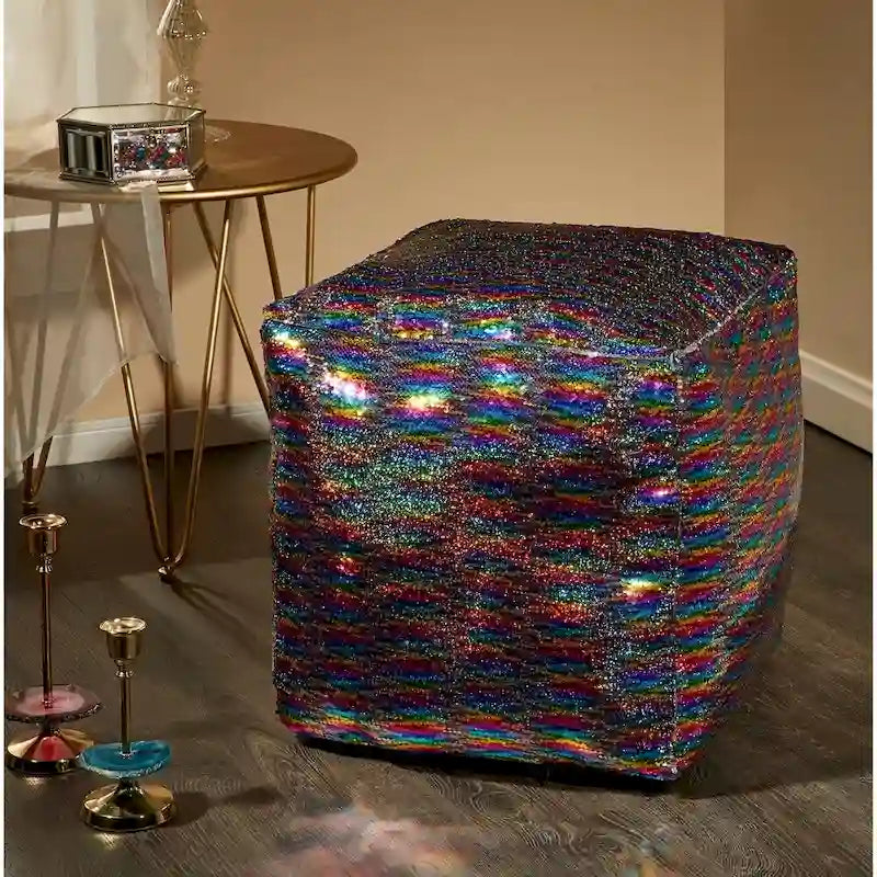 Pouf sirène à paillettes réversibles