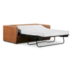 Canapé-lit convertible extractible en cuir de 82 po – Cuir véritable pleine fleur italien