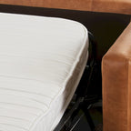 Canapé-lit convertible extractible en cuir de 82 po – Cuir véritable pleine fleur italien