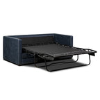 Canapé-lit convertible extractible en cuir de 82 po – Cuir véritable pleine fleur italien