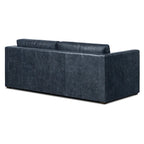 Canapé-lit convertible extractible en cuir de 82 po – Cuir véritable pleine fleur italien